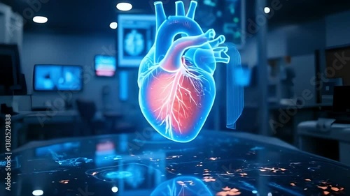 Digital Heart Scan Futuristic Medical Technology