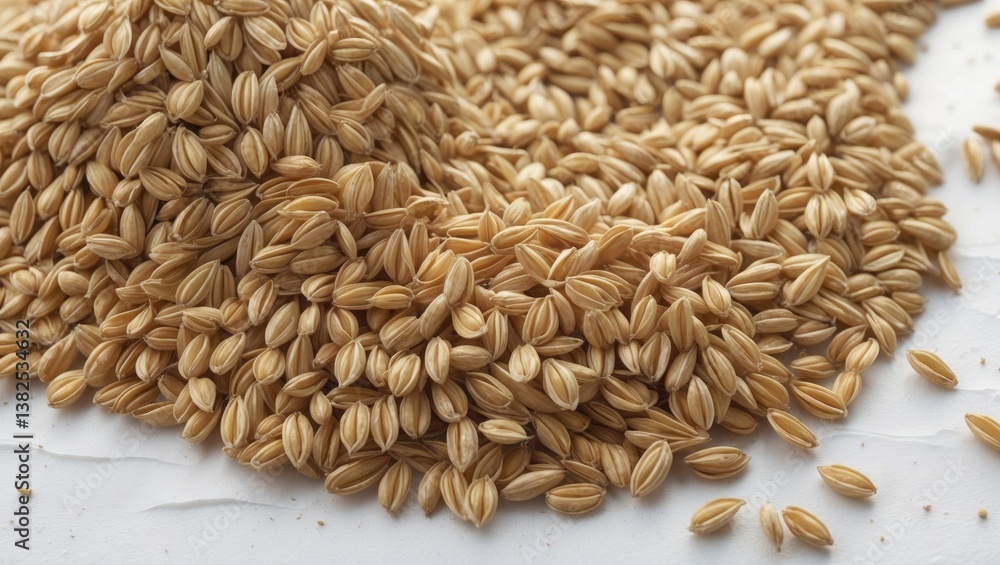 Obraz premium Malted Barley on Light Background