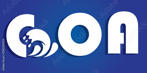  A stylized text logo of "GOA" with a wave integrated into the letter 'G', representing the popular beach destination in India.