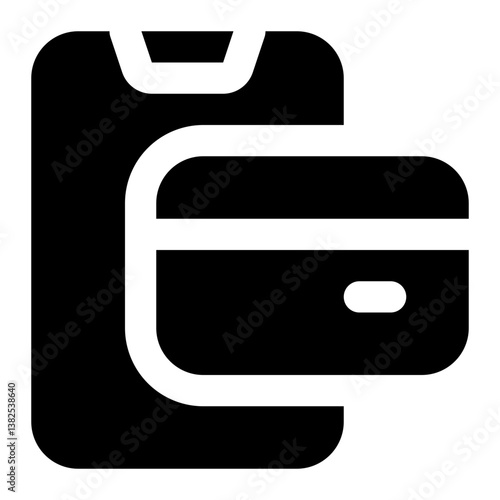 mobile banking icon for illustrator