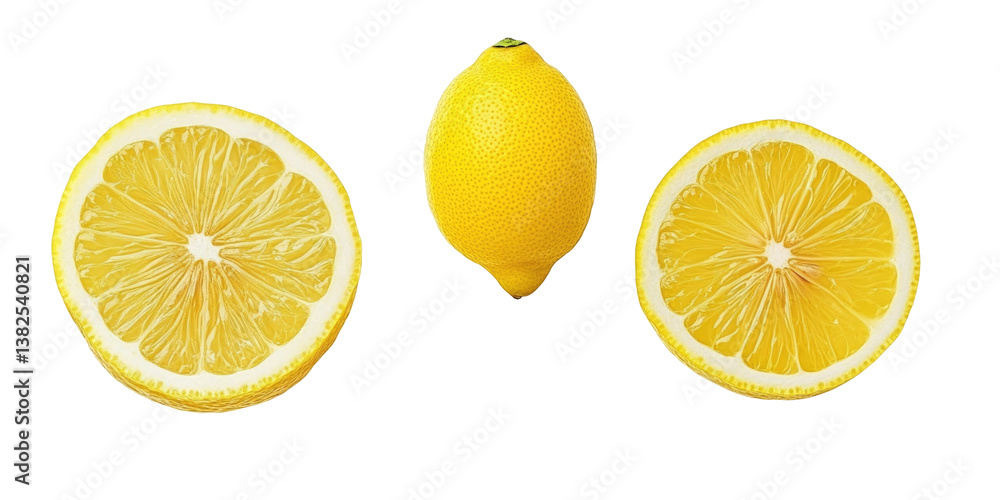 Fototapeta premium Whole Lemon Image on transparent background