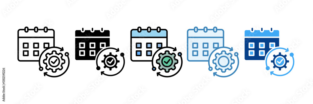 Schedule Icon Set Multiple Style Collection Schedule Icon Set Multiple Style Collection