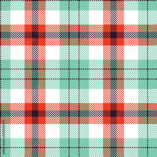 Mellow eggplant Tartan patterns fabric texture. Elegant Warm light aquamarine Seamless Tartan