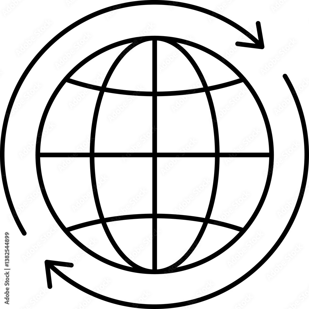 World globe line icon. Earth global country map sign. Travel internet globe set collection. World globe line icon. Earth global country map sign. Travel internet globe set collection.