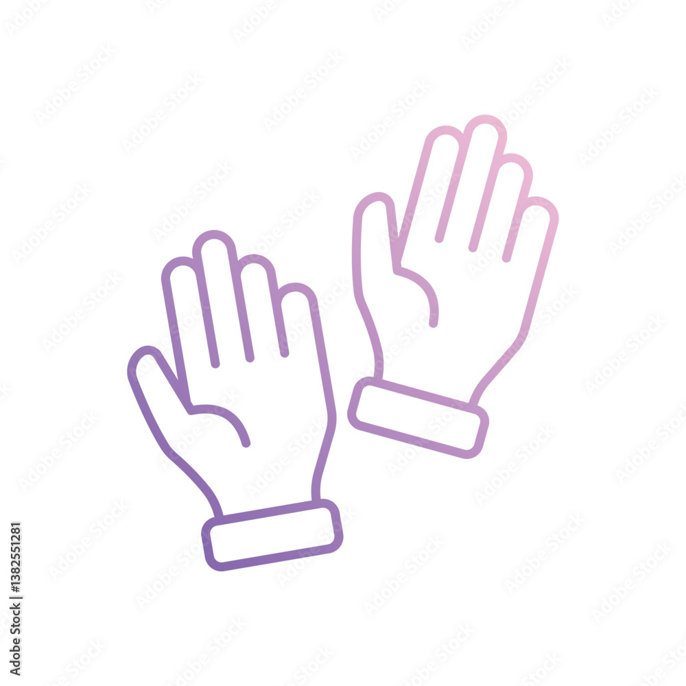 Glove icon isolated on a white background. Vector illustration. Glove icon isolated on a white background. Vector illustration.