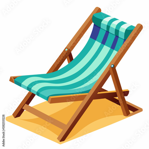 beach chair isolated on white
