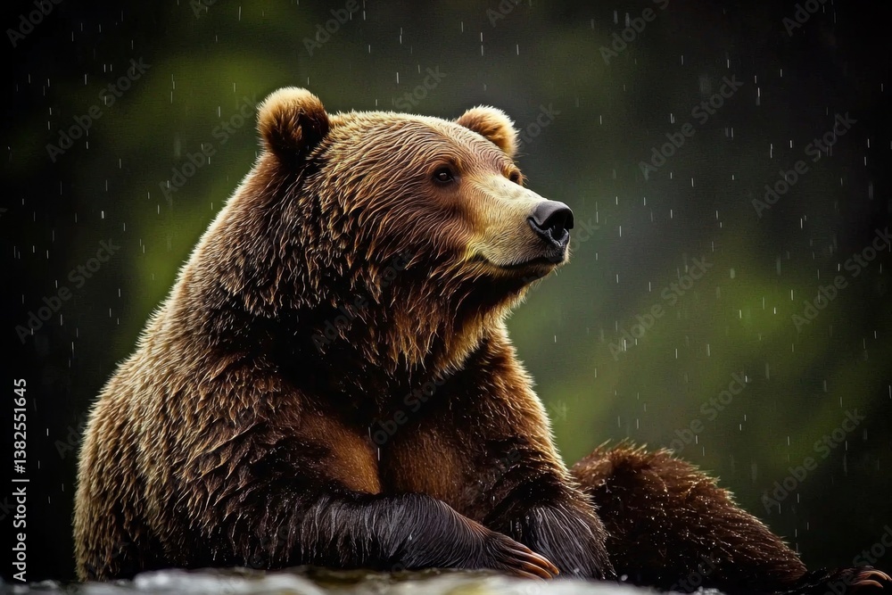 Obraz premium Beautiful imagery showcasing the Alaskan brown bear in its unique environment.