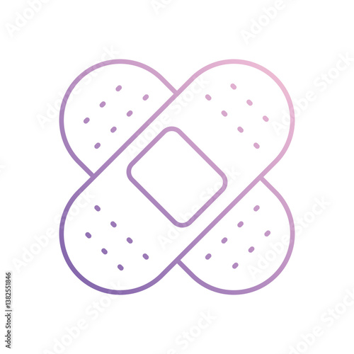 Bandage icon isolated on a white background. Vector illustration.