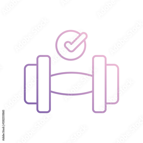 Dumbbell  icon isolated on a white background. Vector illustration.