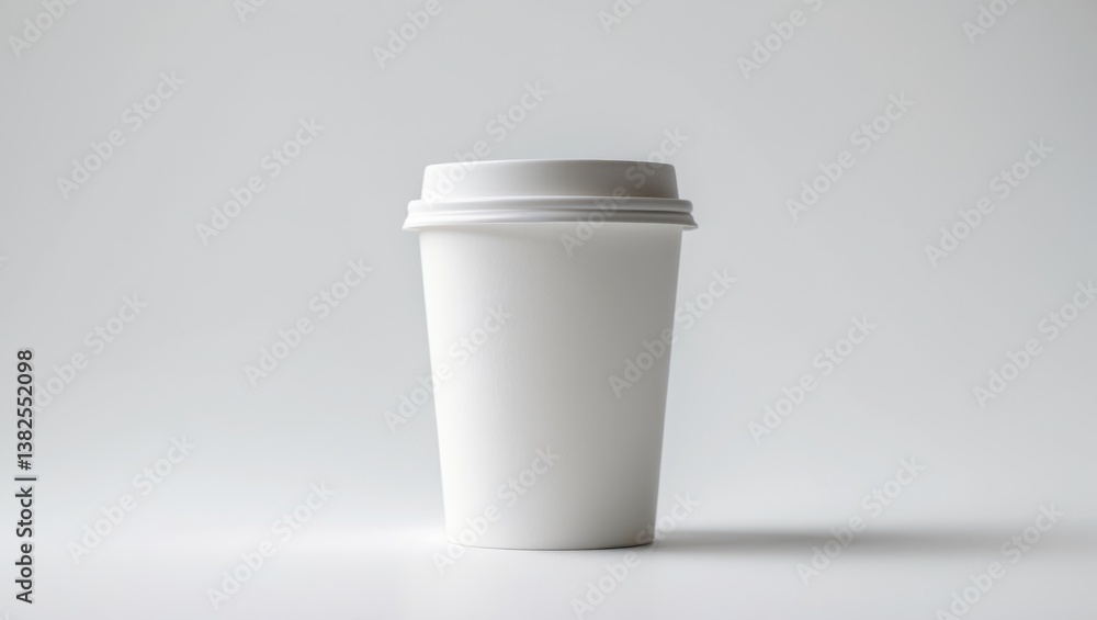 Paper coffee cup against a white background Paper coffee cup against a white background