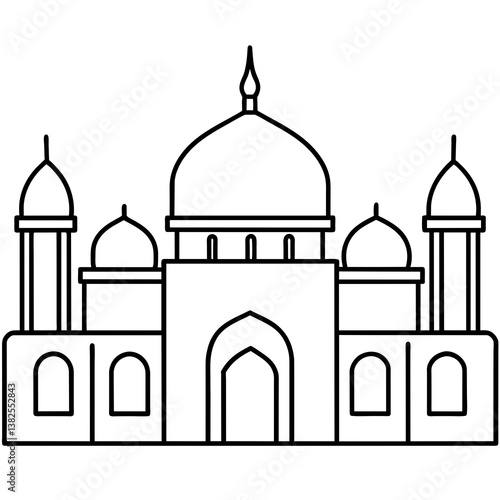 taj mahal vector illustration