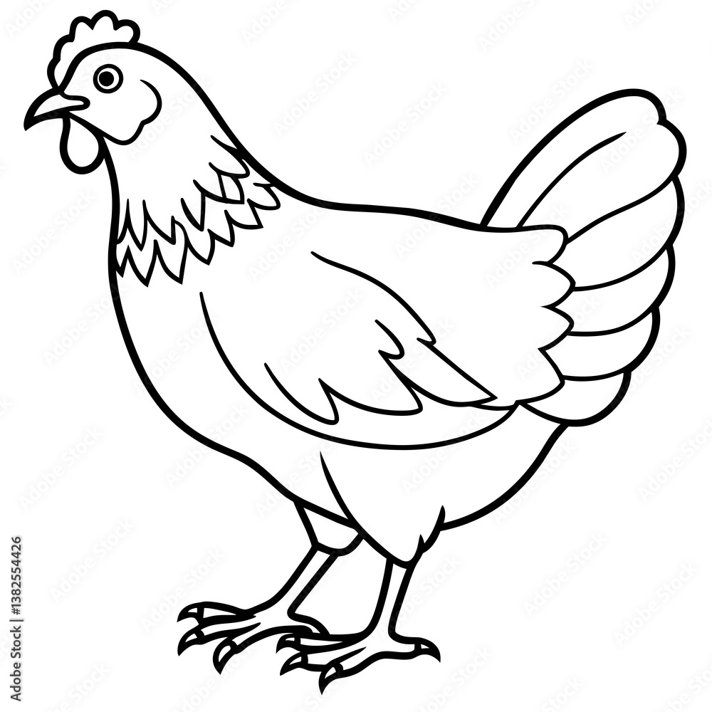 vector illustration of a chicken vector illustration of a chicken