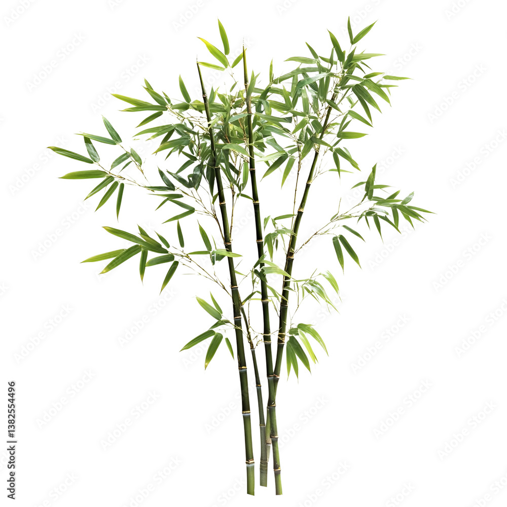 Fototapeta premium chinese bamboo isolated on transparent background