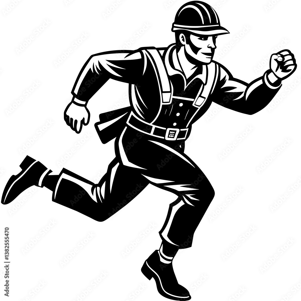 Naklejka premium running man vector