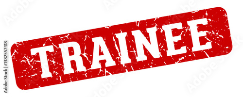 trainee rectangular sign. trainee stamp