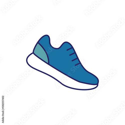 simple colored icon of shoes for sports