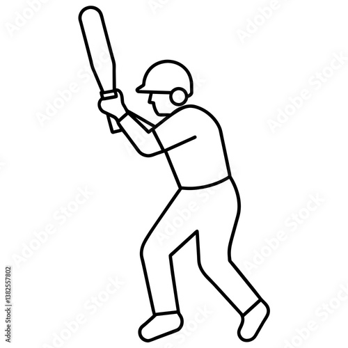 Cricket batsman player with bat