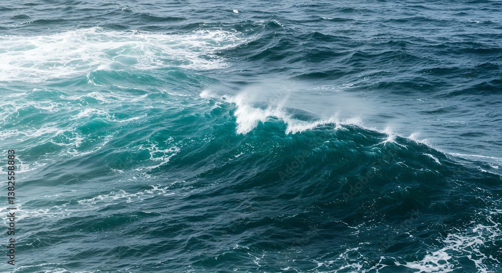 Fototapeta premium Dramatic Ocean Wave Turquoise Water Whitecaps Seascape