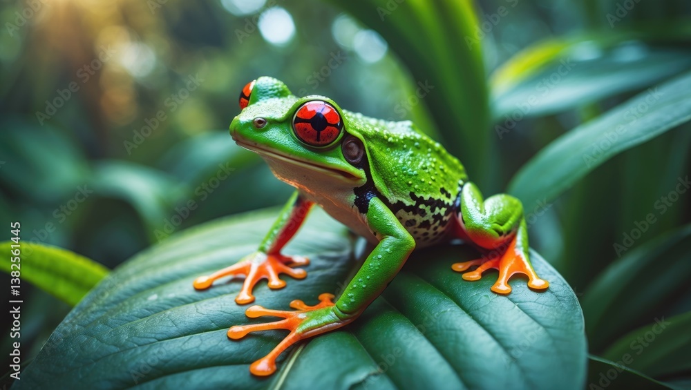 Fototapeta premium Frog with Red Eyes