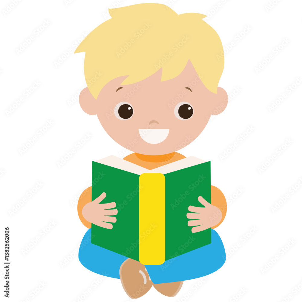 Cute little boy with a book Cute little boy with a book