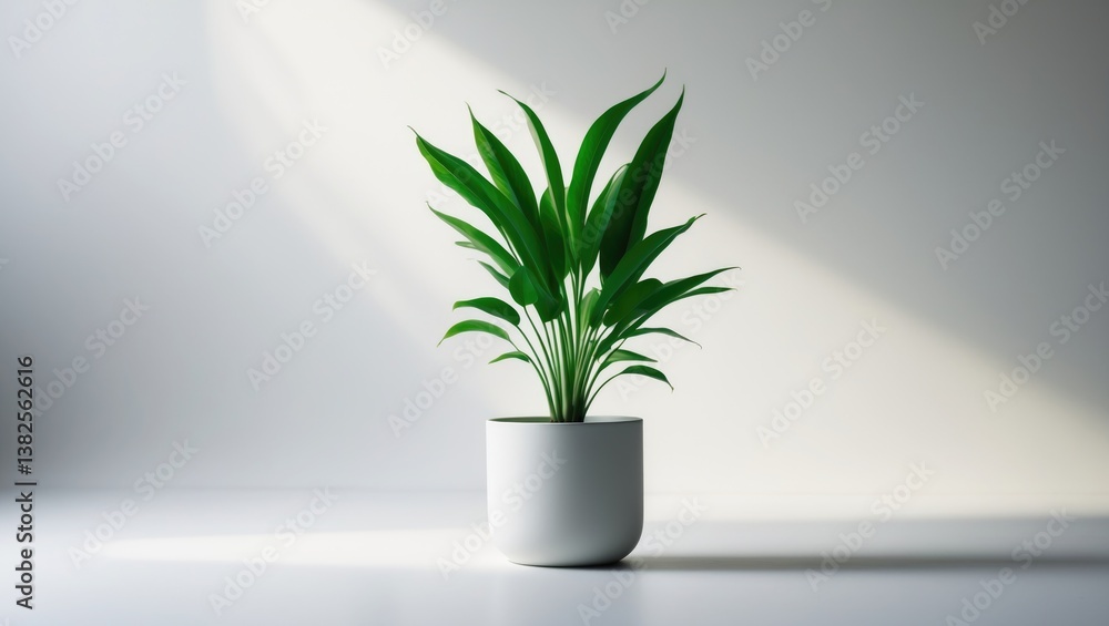 Beautiful houseplant in a vibrant pot placed on a white background. Beautiful houseplant in a vibrant pot placed on a white background.