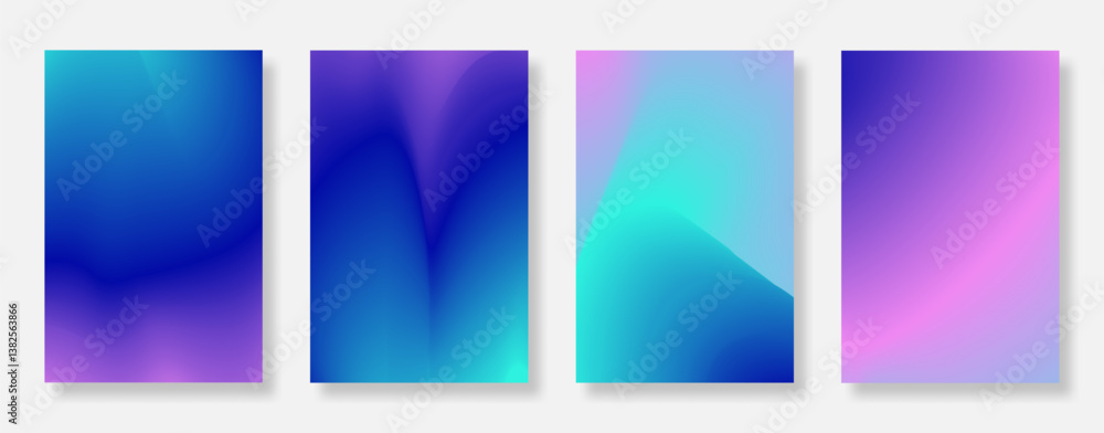Abstract liquid gradient wave poster background set. Minimalist book cover template design for social media, banner, flyer and music Abstract liquid gradient wave poster background set. Minimalist book cover template design for social media, banner, flyer and music