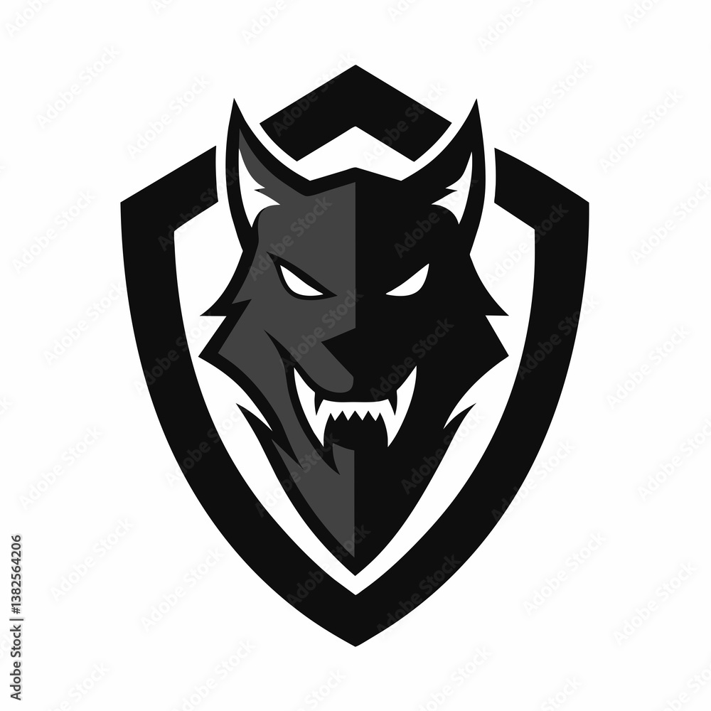 Obraz premium lion head shield