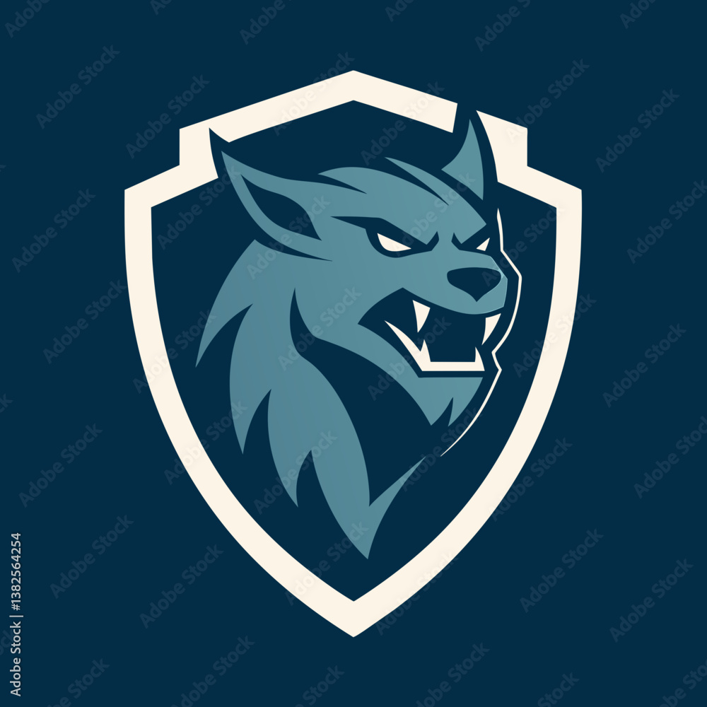 Obraz premium lion head shield