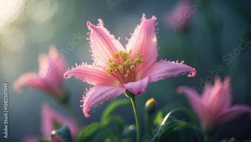 Close-up of a vibrant flower fully opened, highlighting its delicate petals and innate beauty.