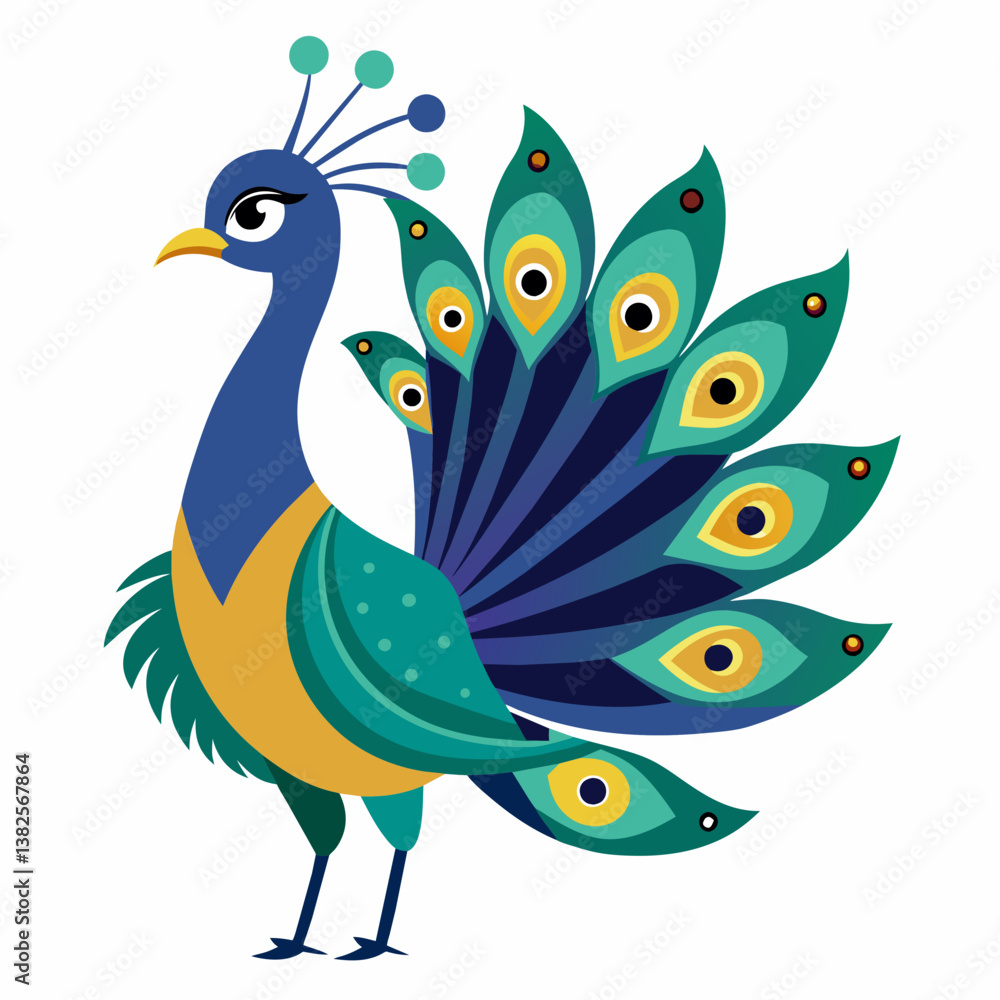 Fototapeta premium peacock vector illustration