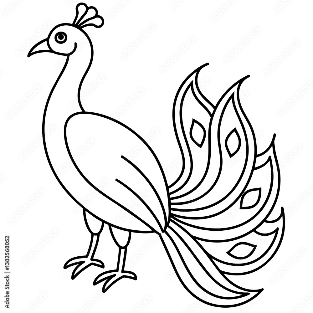 Fototapeta premium peacock vector illustration