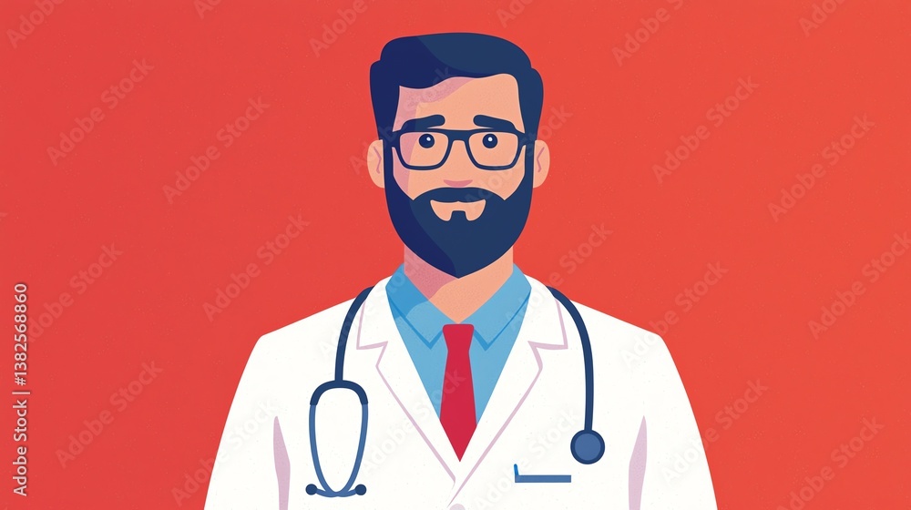 Fototapeta premium Doctor consultation scene promoting health awareness and early diagnosis