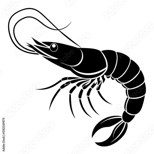 vector illustration of shrimp