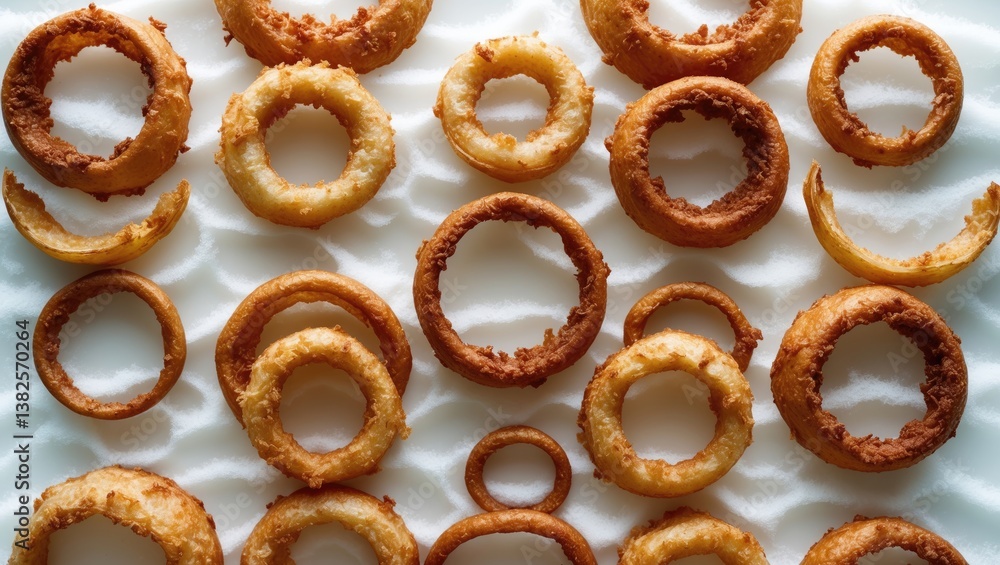 Fried onion rings, separated on a white background, with a clipping path and full depth of field. Fried onion rings, separated on a white background, with a clipping path and full depth of field.