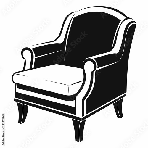 armchair isolated on white background