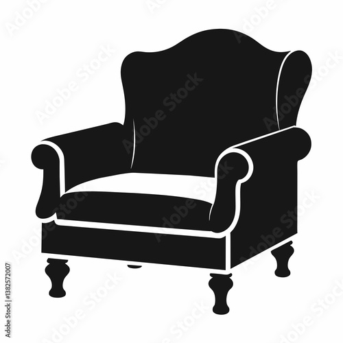 black leather armchair