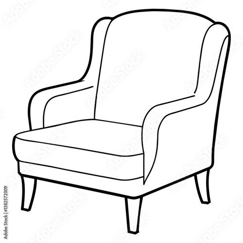 armchair isolated on white background