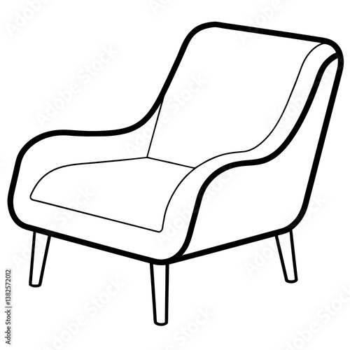 armchair isolated on white background