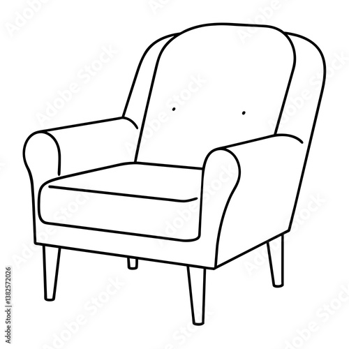 armchair isolated on white background