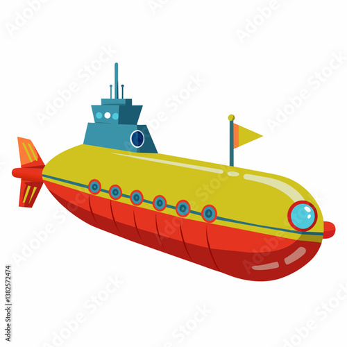 vector illustration of a ship