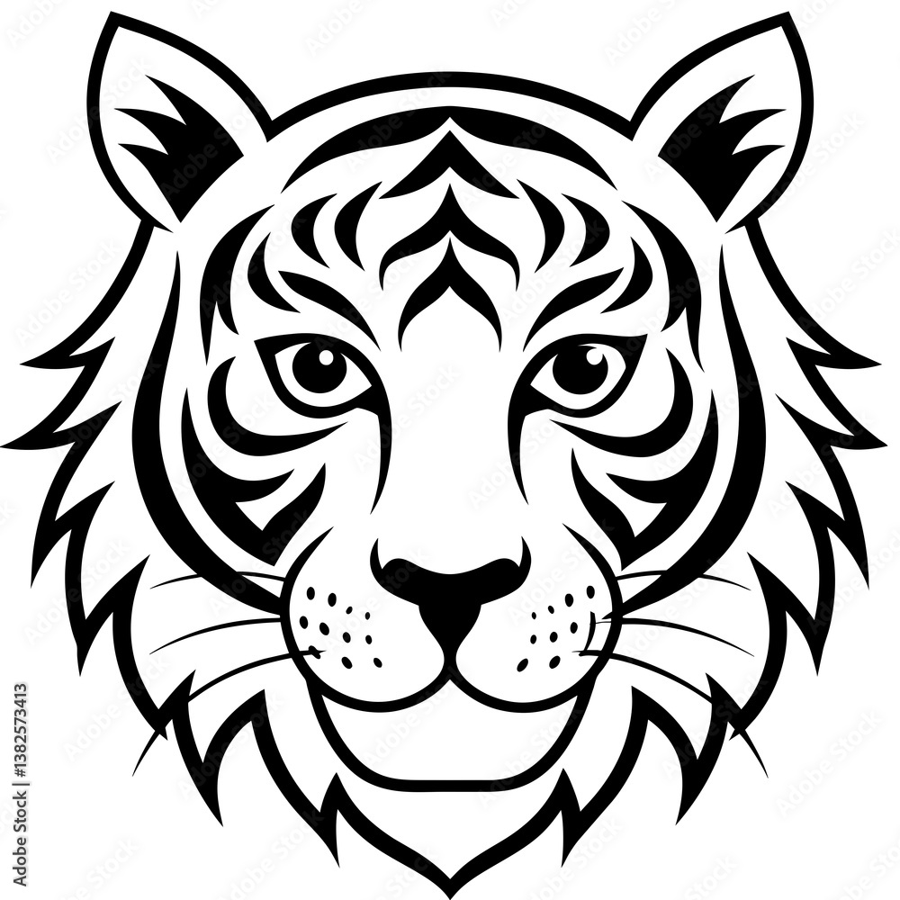 Obraz premium tiger head vector