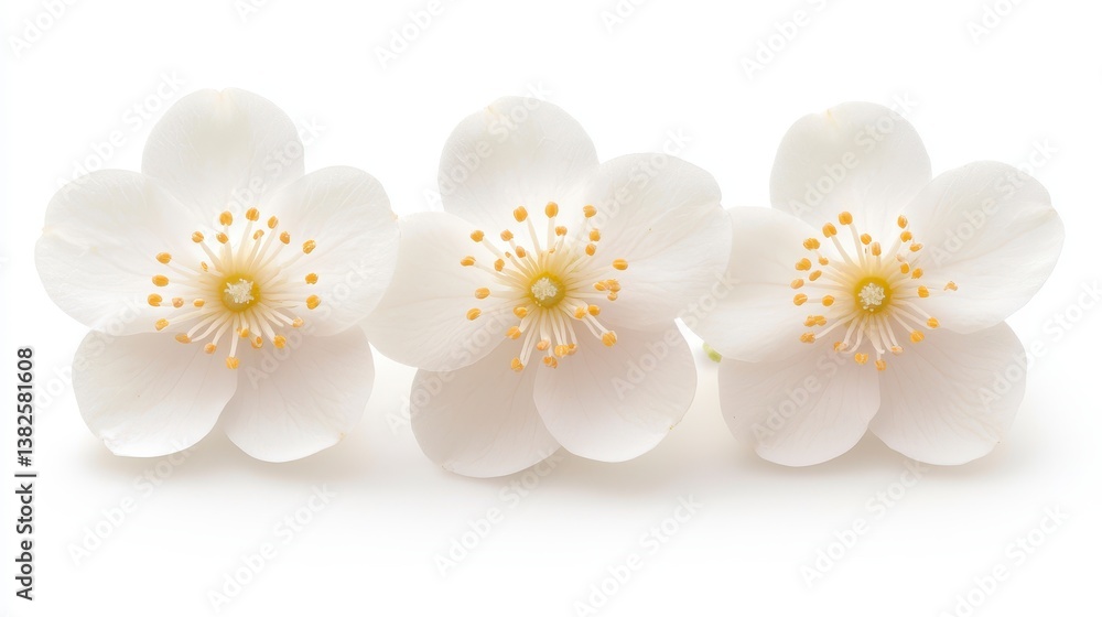 Elegant White Floral Blossom Trio Elegant White Floral Blossom Trio
