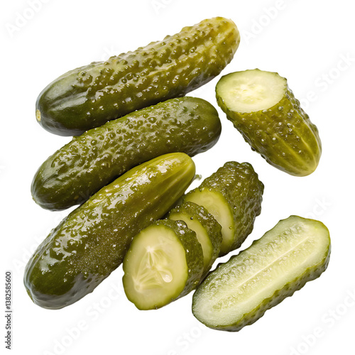 Pickles: Crunchy, Tangy, Delicious on transparent background