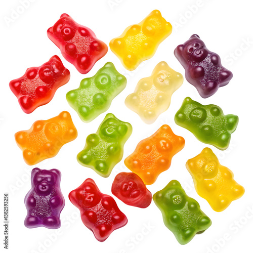 Gummy Bears Candy: Colorful, Delicious Treats on transparent background