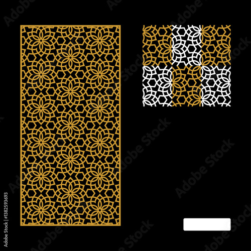 Vector Islamic Motif Design for router machine engraving