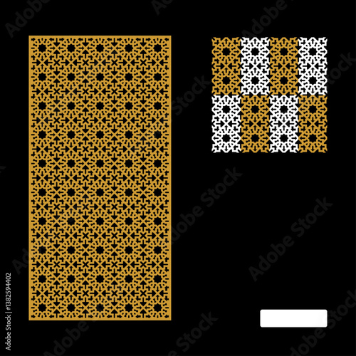 Vector Islamic Motif Design for router machine engraving