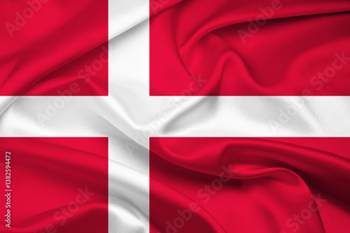 Flag Of Denmark, Denmark flag, National flag of Denmark. fabric and texture flag of Denmark.