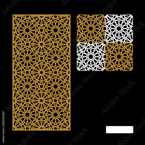 Vector Islamic Motif Design for router machine engraving