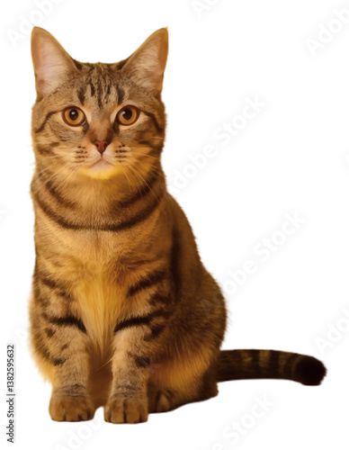 Wallpaper Mural Tabby Cat Sitting Isolated on Transparent Background Torontodigital.ca