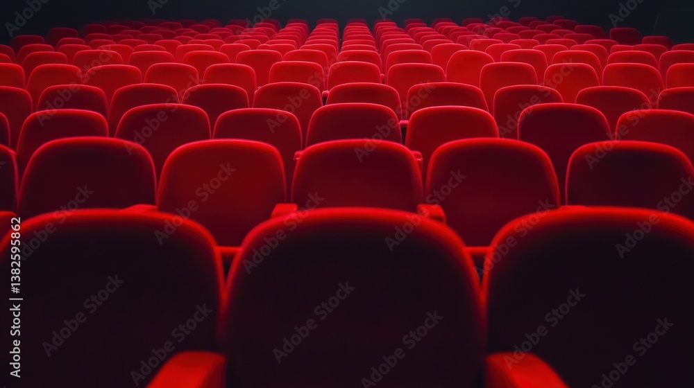 Obraz premium empty red theater seats
